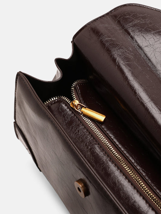 The Coreline Satchel Bag - Coffee Brown