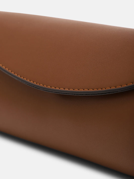 The Edge-Fold Sling Bag - Chocolate Brown