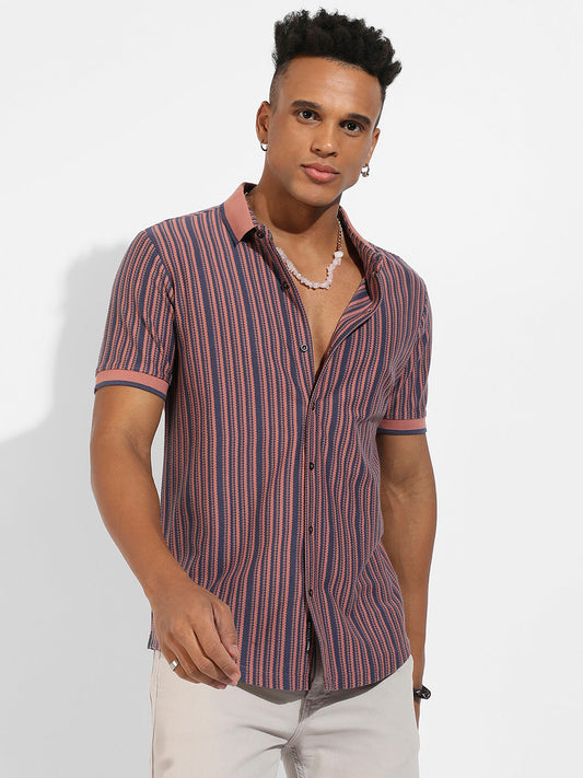 Contrast Knitted Shirt