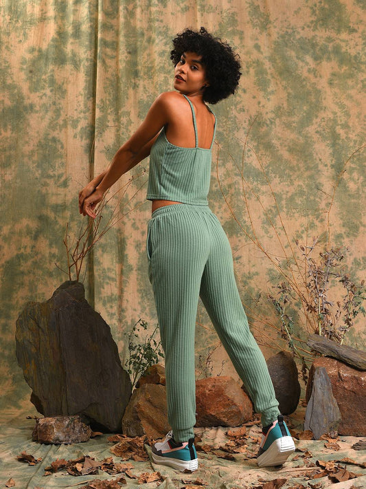 Solid Ribbed Co-Ord Set