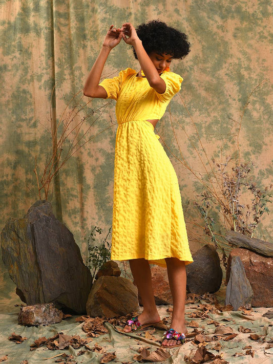 Cut-Out Tie-Up Dress