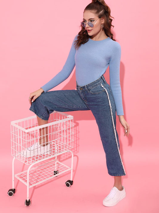 Boucle Round Neck Pullover