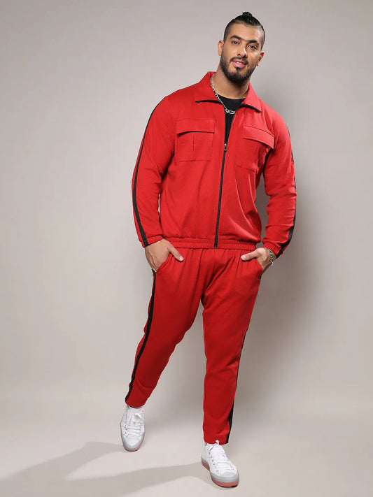 Stylish Casual Red Co-Ord Set