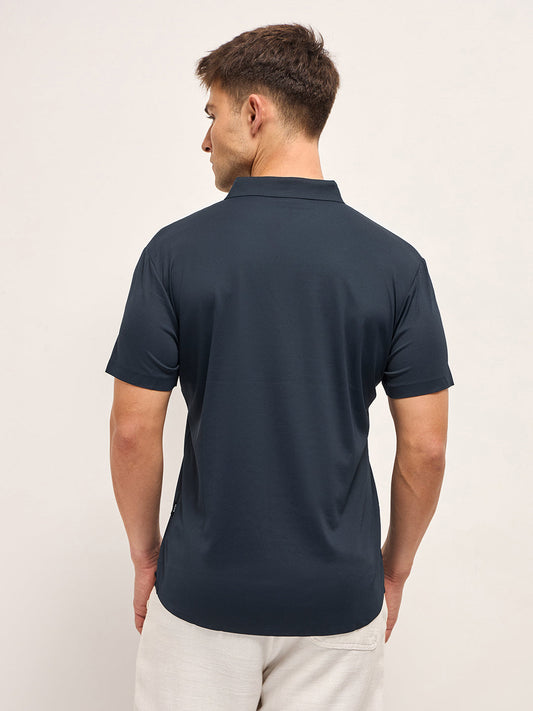 Navy Water Repellent with Seamless Edges High Performance Shirt