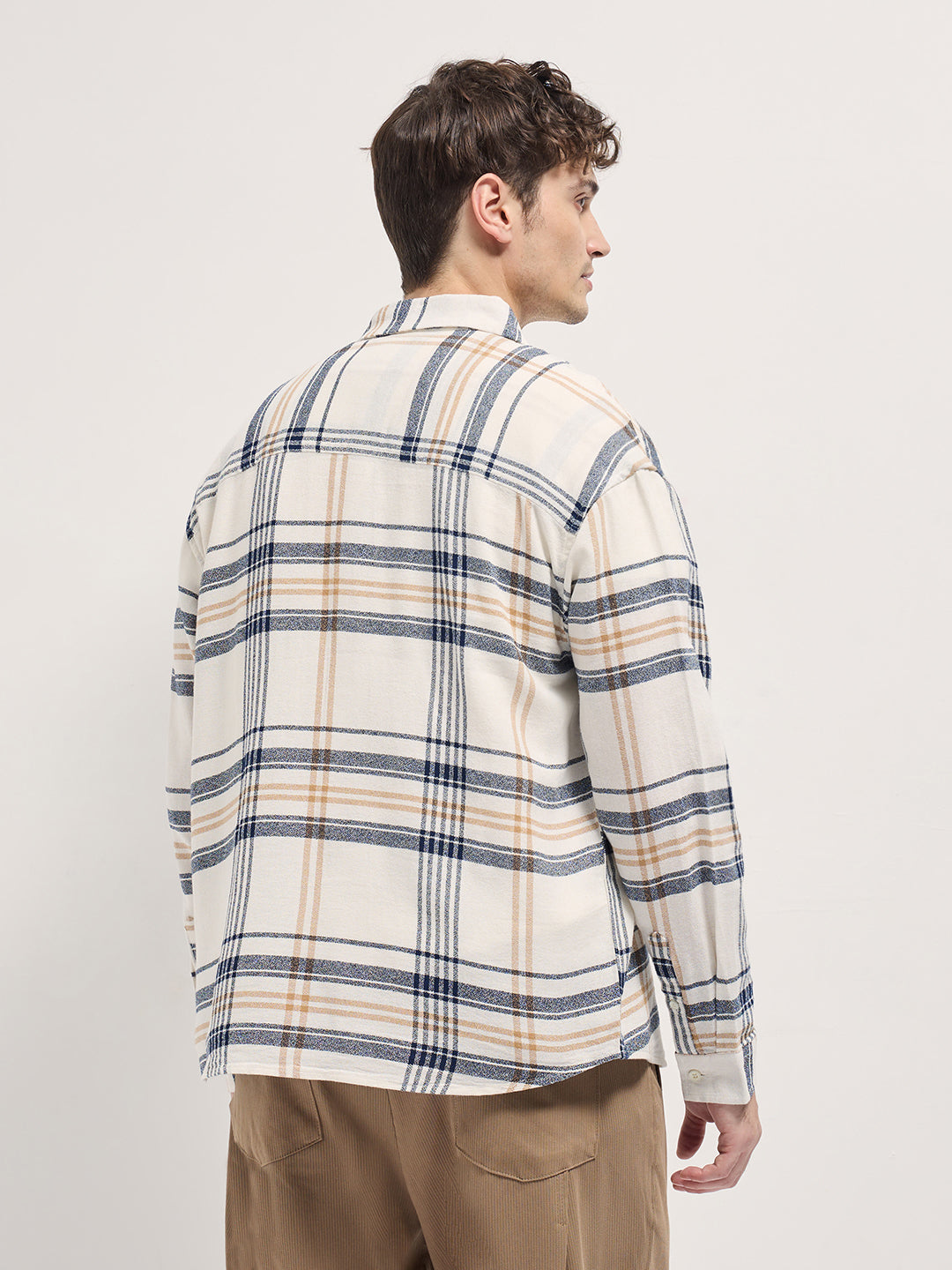 Multi-Color Checkered Relax Fit Overshirt