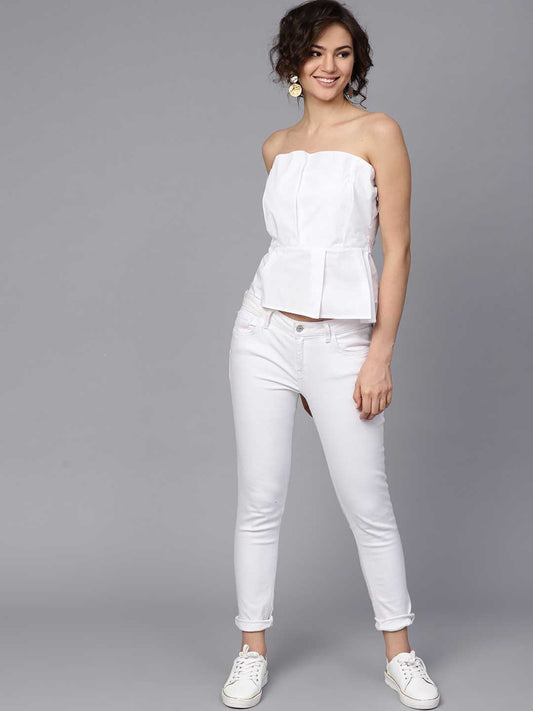 Off Shoulder Pleated Top