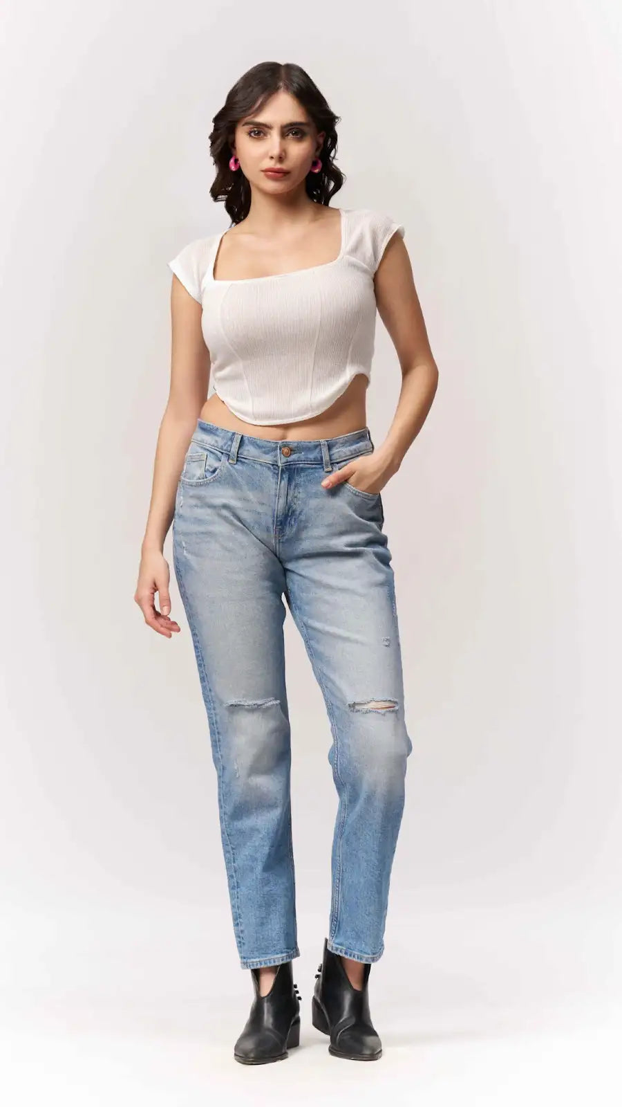 Cotton Bustier Fitted Top