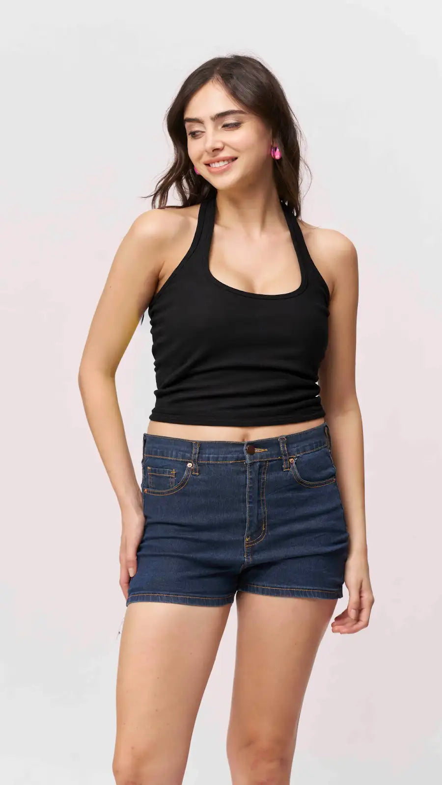 Halter Neck Fitted Tee