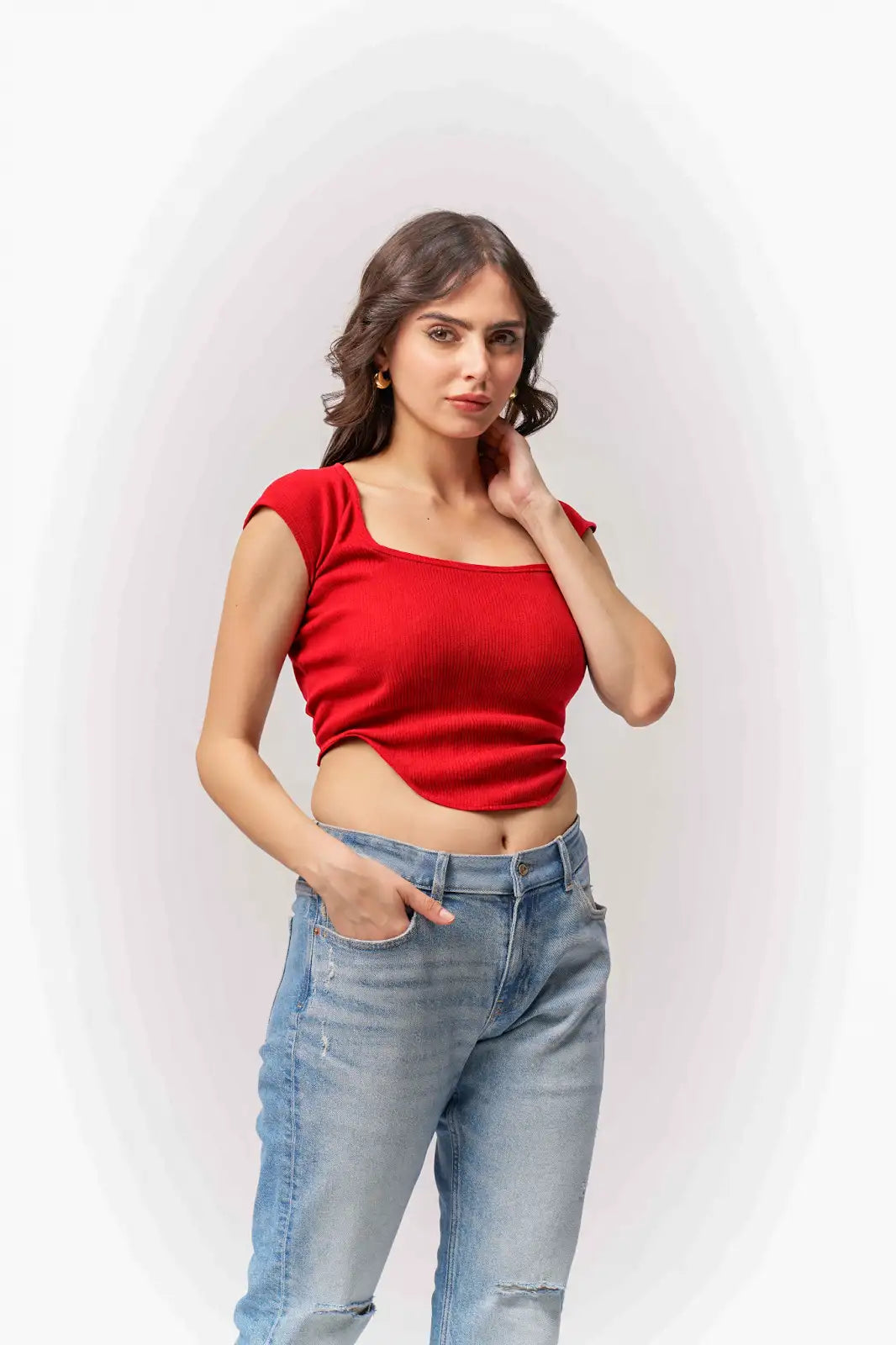 Cotton Bustier Fitted Top