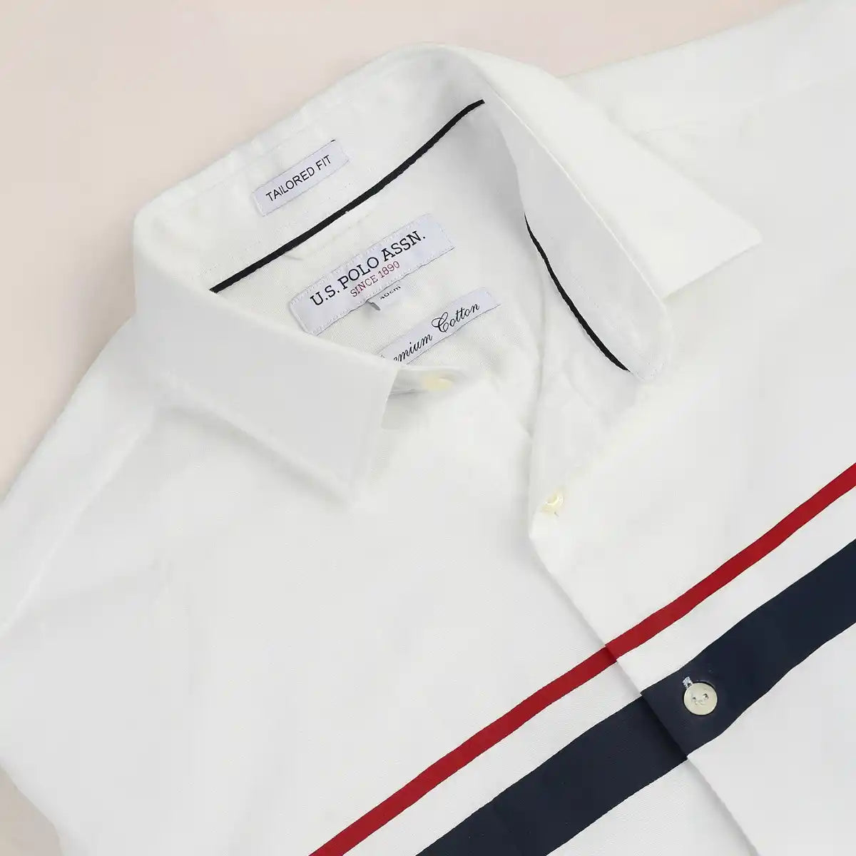 Men's Tailored Fit Cotton Striped Casual Shirt