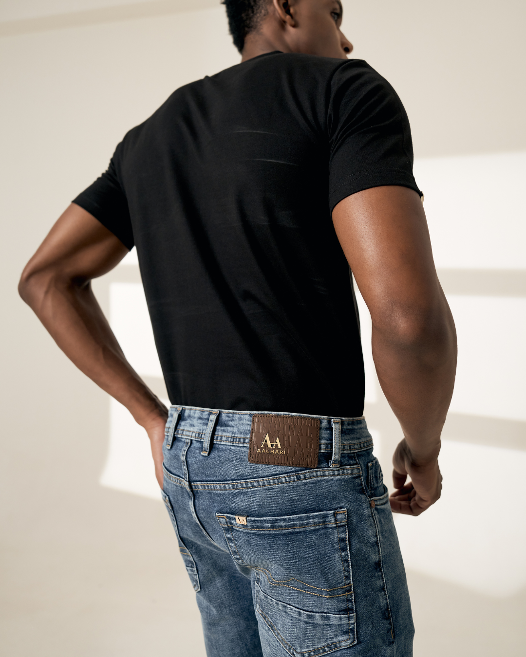 Blue Slim Fit Aachari