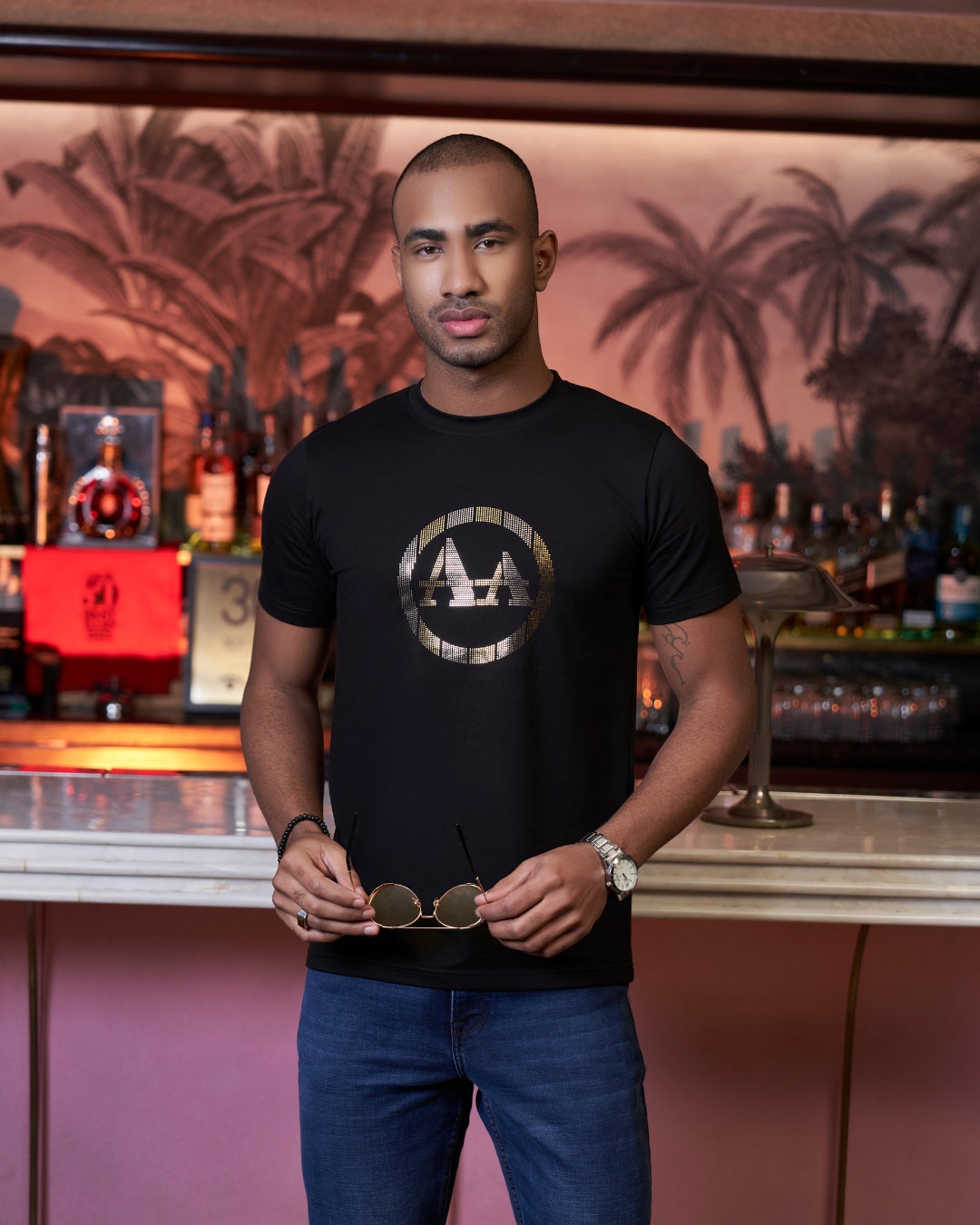 Aachari Classic Spark Black T Shirt Aachari