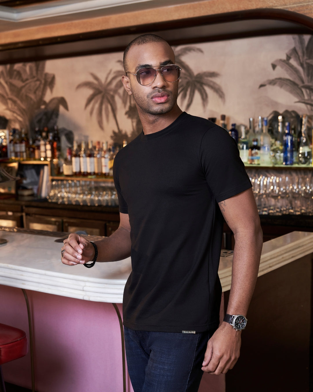 Classic Black T-Shirt Aachari