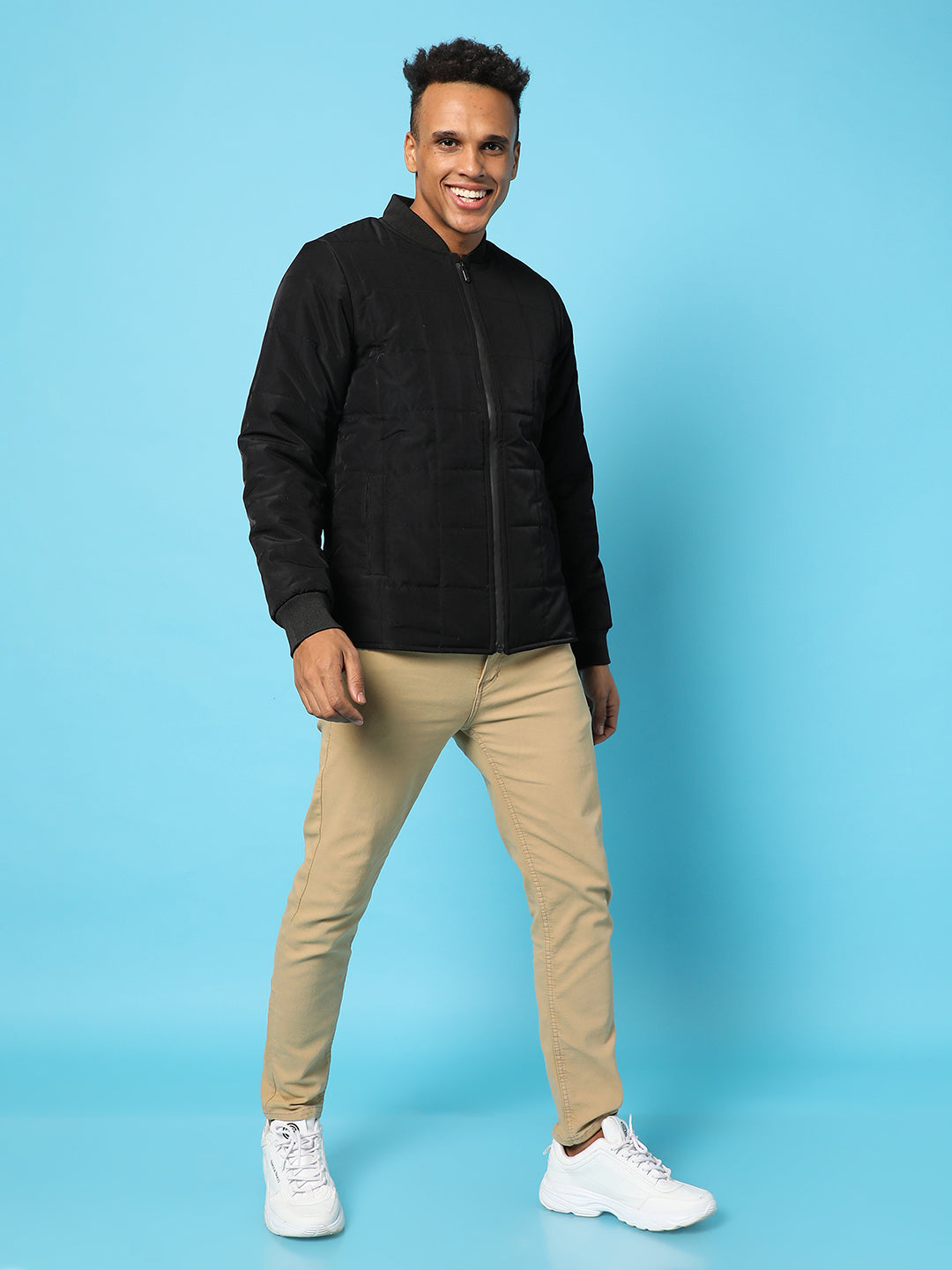 Quilted Bomber Jacket