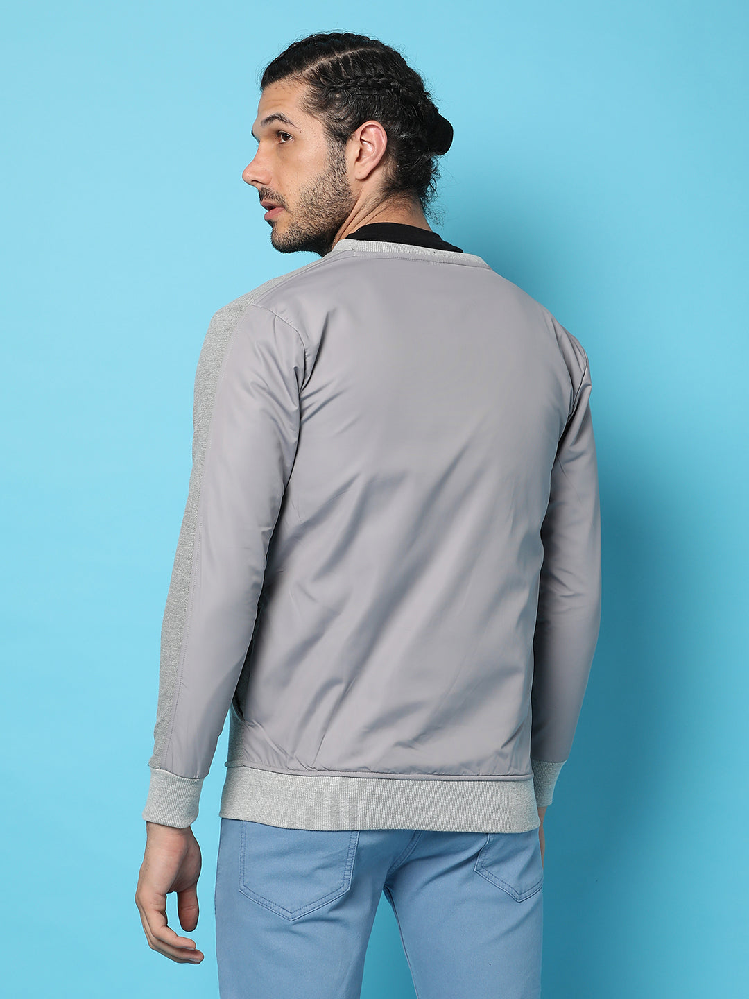 Zip-Front Jacket With Ribbed Hem