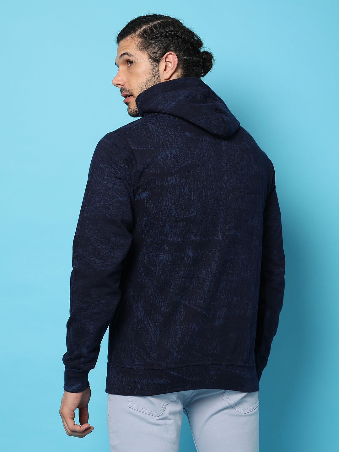 Shaded Full Sleeve Hooded Sweatshirt