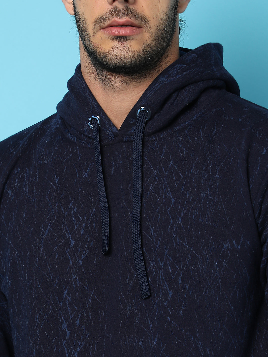Shaded Full Sleeve Hooded Sweatshirt