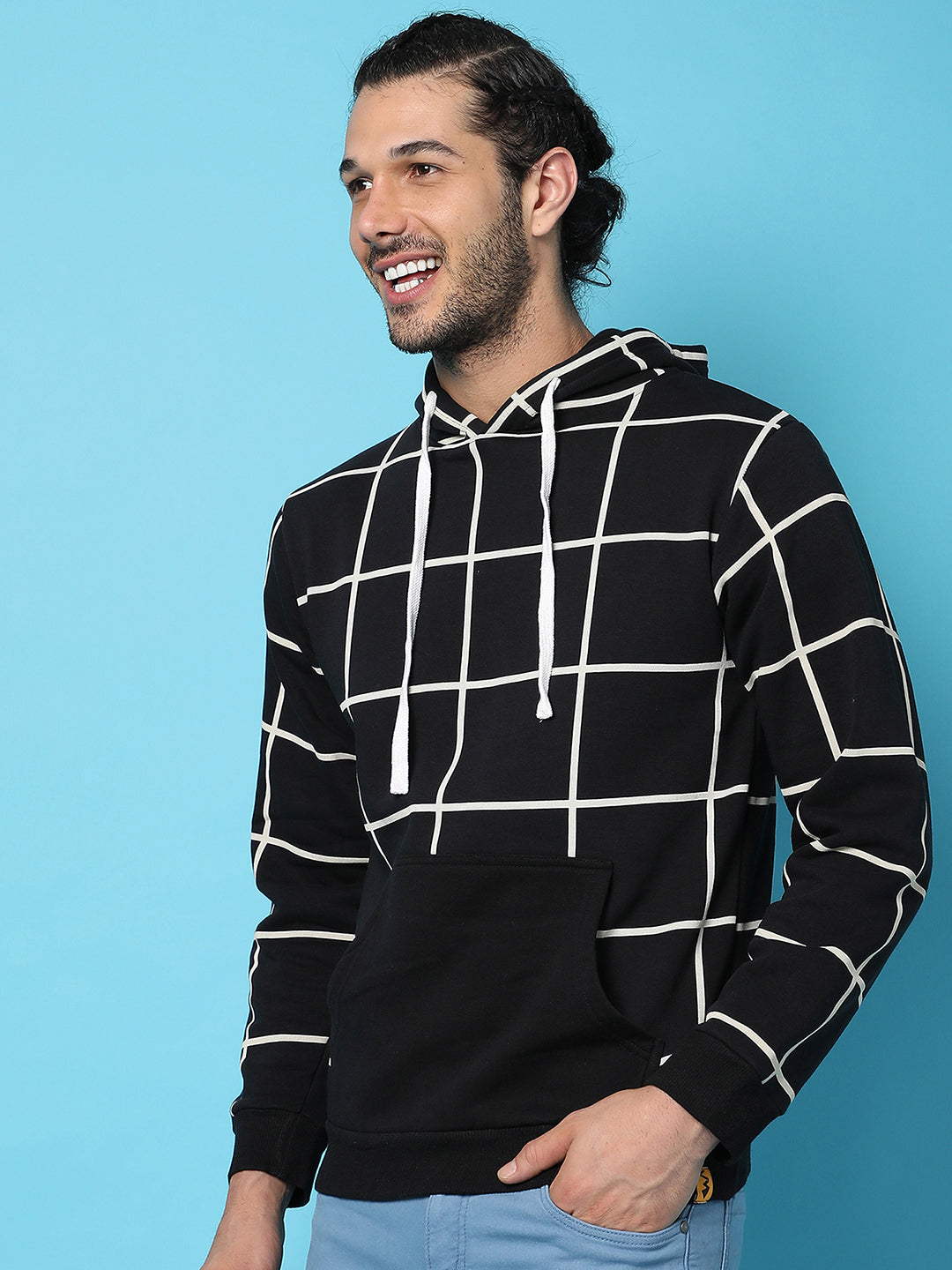 Graph Checks Hoodie With Insert Pocket
