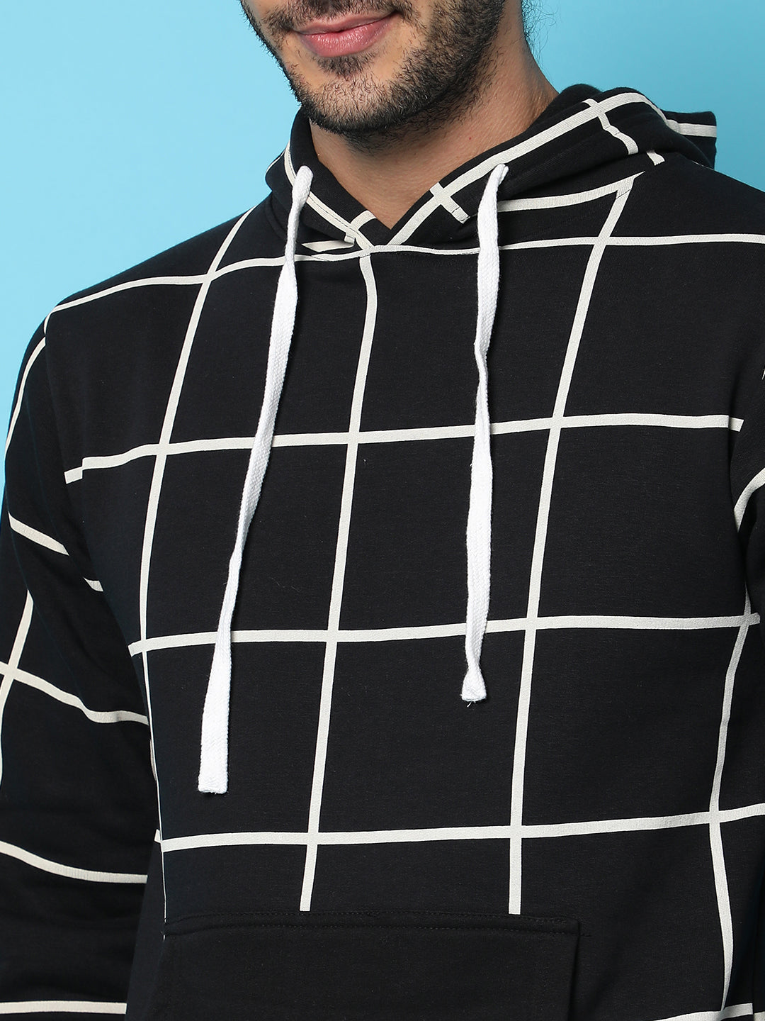 Graph Checks Hoodie With Insert Pocket