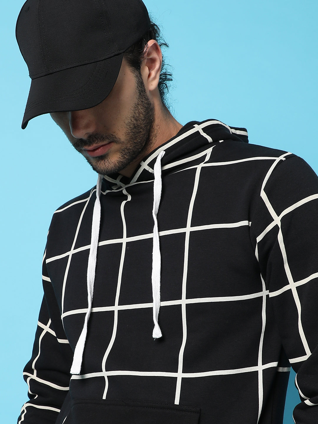 Graph Checks Hoodie With Insert Pocket