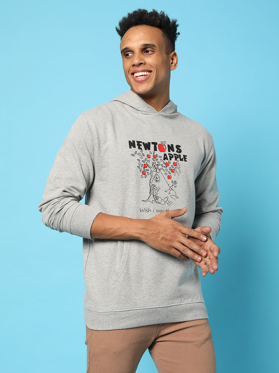 Newton'S Apple Hoodie With Kangaroo Pocket