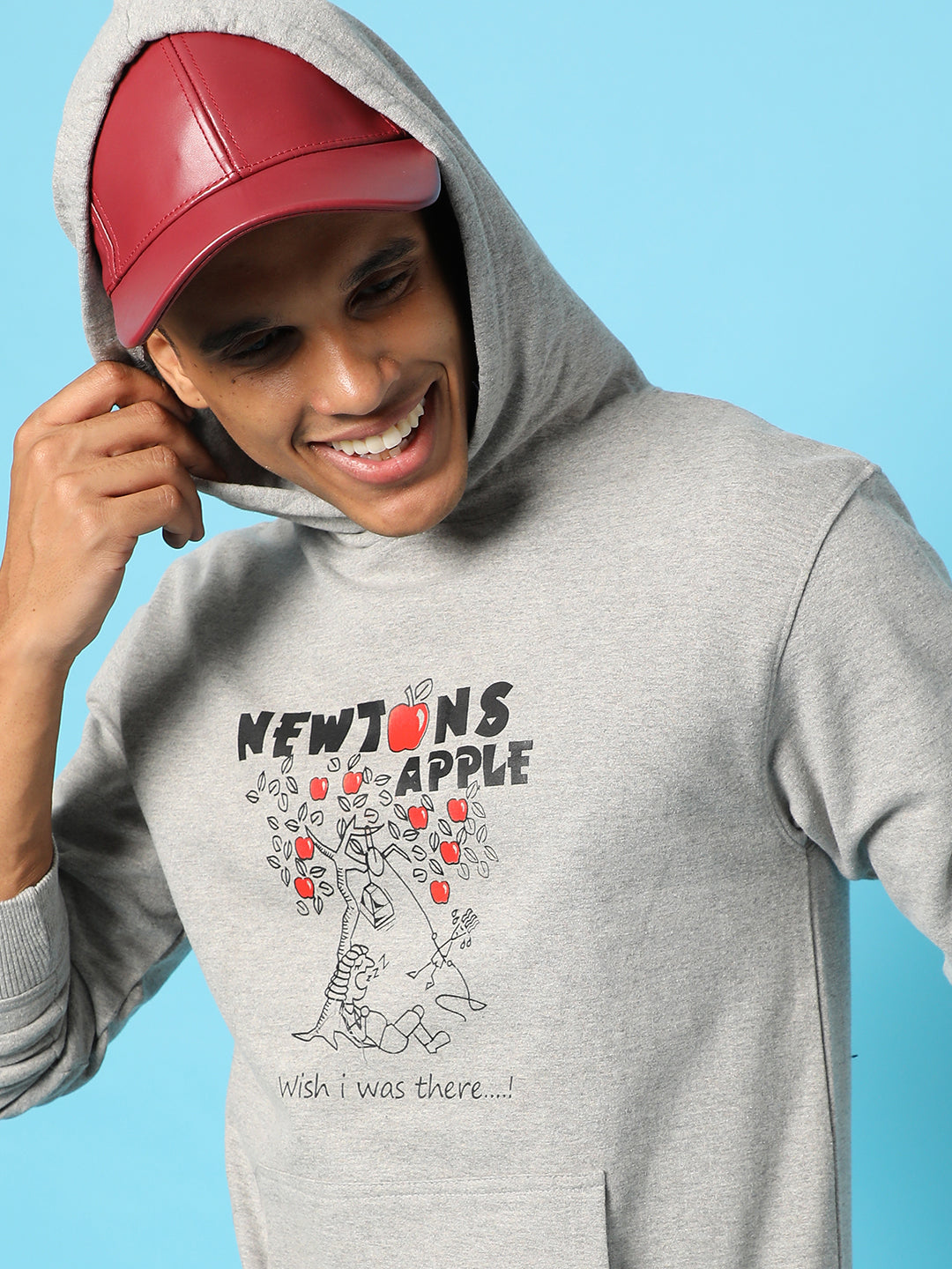 Newton'S Apple Hoodie With Kangaroo Pocket