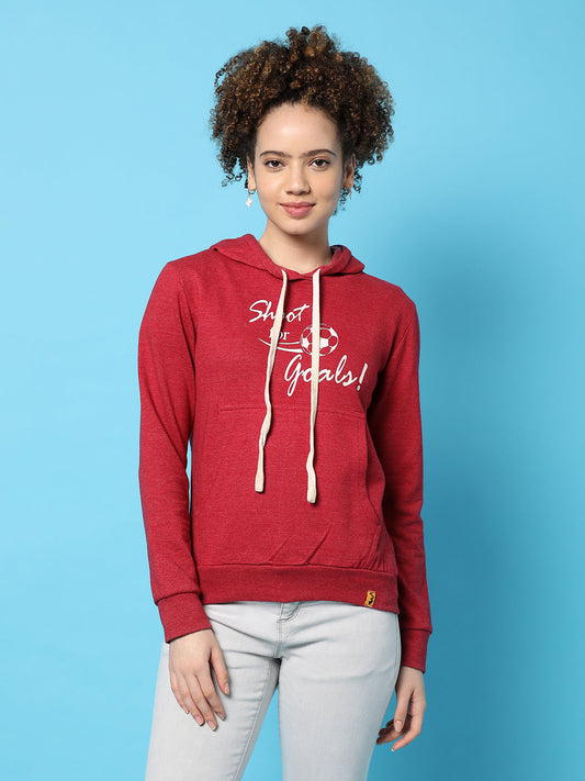 Printed Casual Hooded Sweatshirts