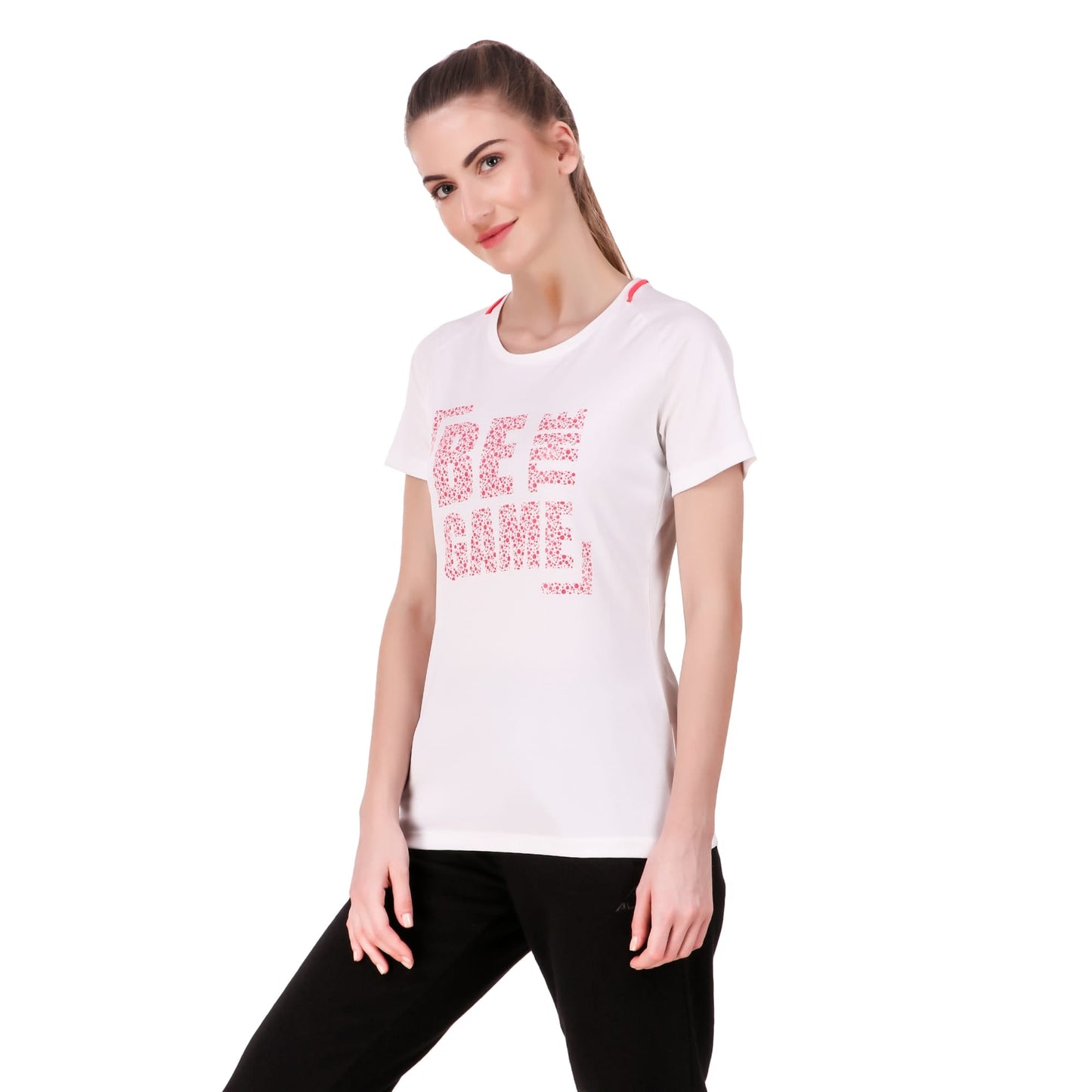 Alcis Women Printed White Tshirts