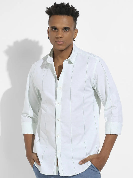 Heathered Pinstriped Shirt