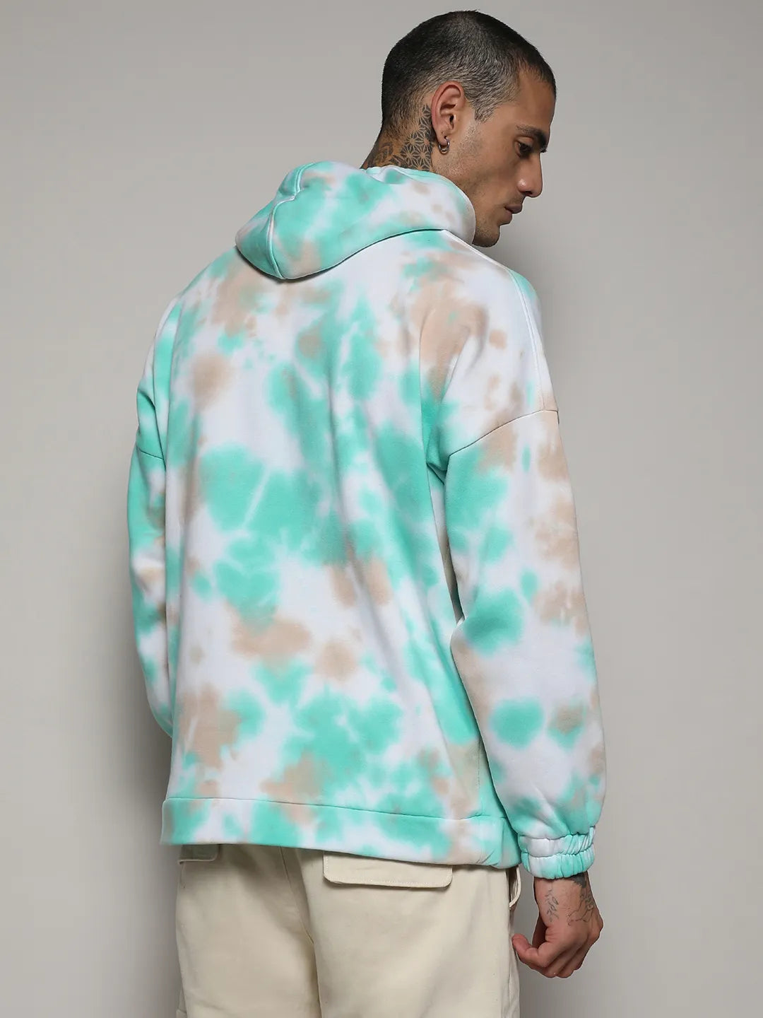 Tie-Dye Oversized Hoodie With Kangaroo Pocket