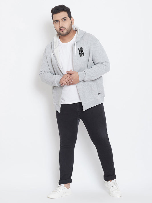 Solid Full Sleeve Hooded Casual Sweatshirt