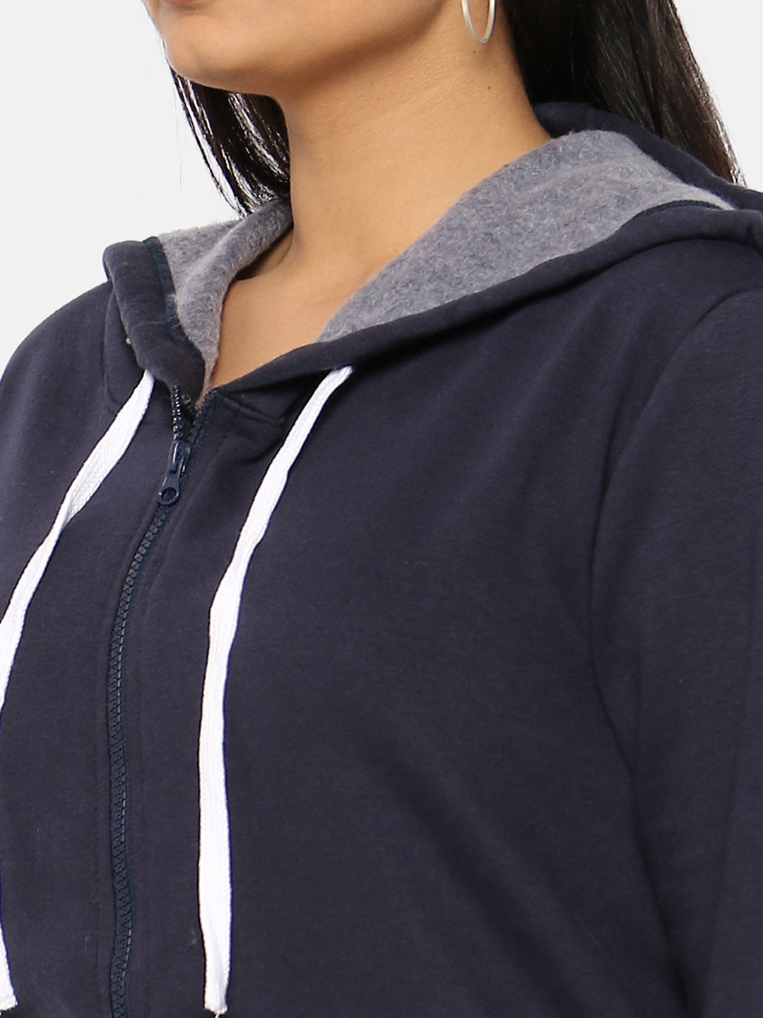WOMEN SOLID STYLISH CASUAL HOODED SWEATSHIRT