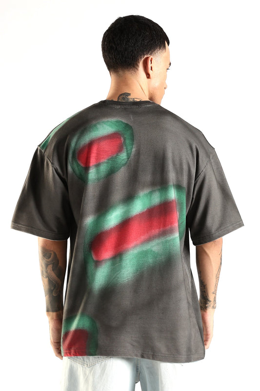 Adro Trendy Oversized Baggy Fit Drop Shoulder Tshirt in Tie & Dye Style
