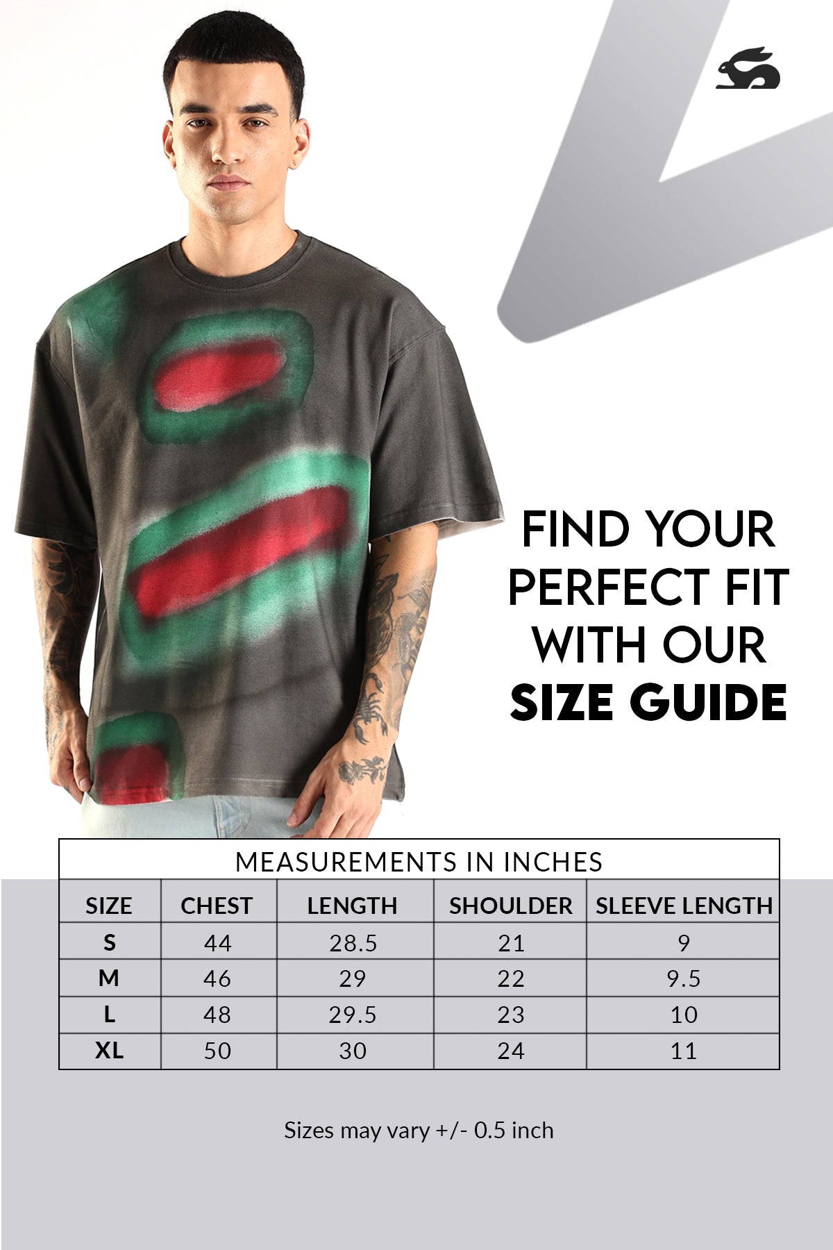 Adro Trendy Oversized Baggy Fit Drop Shoulder Tshirt in Tie & Dye Style