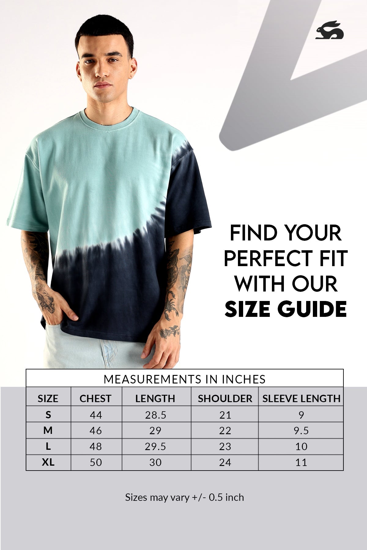 Adro Trendy Oversized Baggy Fit Drop Shoulder Tshirt in Tie & Dye Style