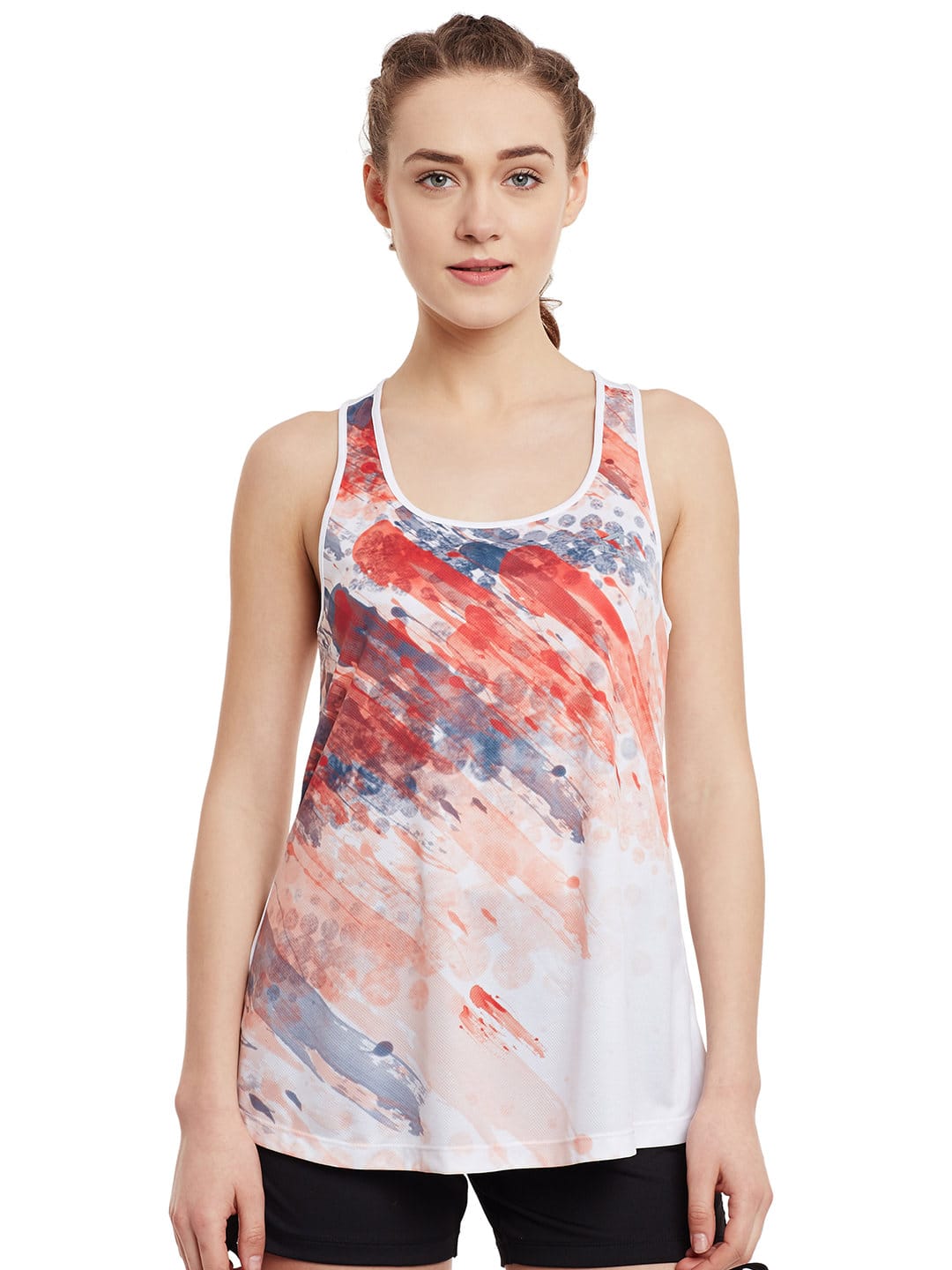 Alcis White Tennis Tank AKTNWSL0460107-S