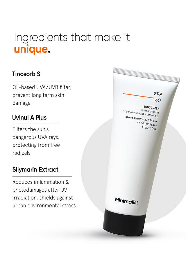 Minimalist SPF 60 PA++++ Sunscreen 50 GRAM