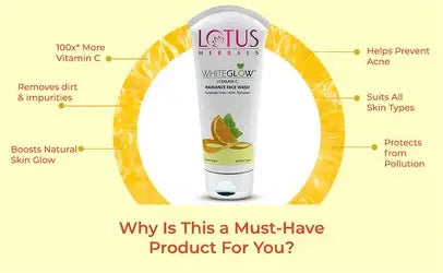 Lotus Herbals Whiteglow Vitamin-C Radiance Face Wash 50 g