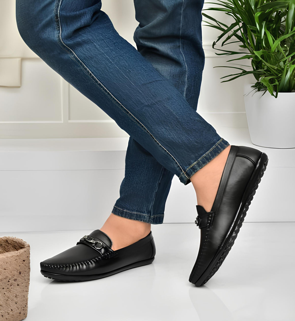 Latest Stylish Loafers for Men & Boys | Casual Slip-On Daily Wear Shoes | Comfortable Lightweight Driving Shoes for Office & Regular Use - LOAFER100-BLK
