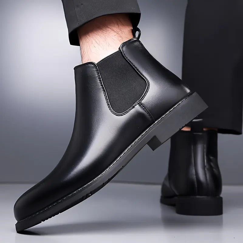WUGO - Latest Stylish Men's Black Chelsea Boots | Faux Leather Slip-On Ankle Boots | Comfortable Casual & Formal Footwear for Men & Boys product image