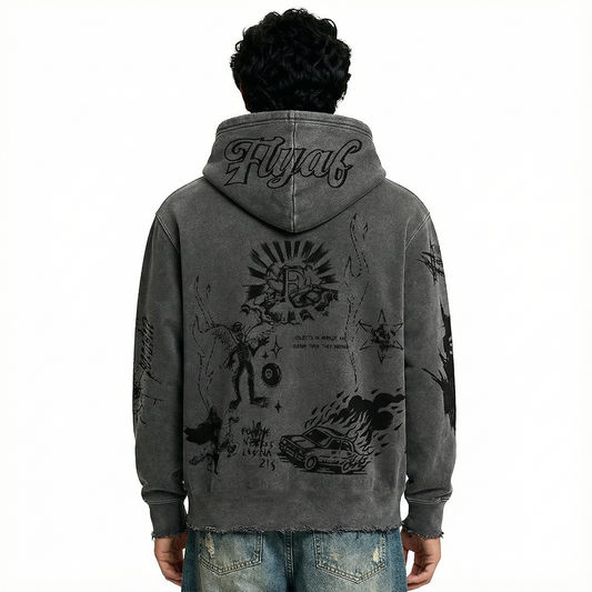 Ashes Anthem Regular Fit Grey Hoodie