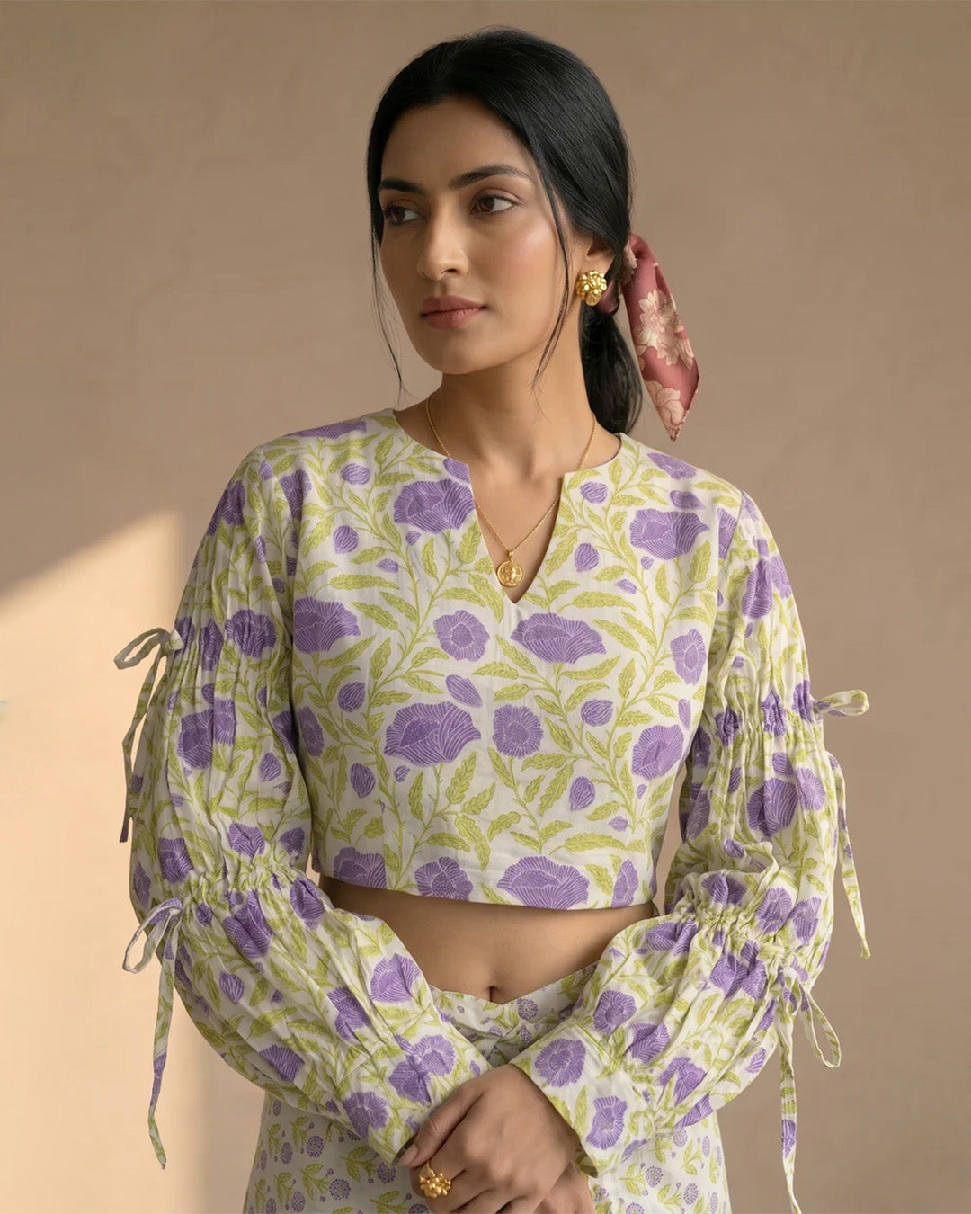 Yellow Floral Cotton Co-ord