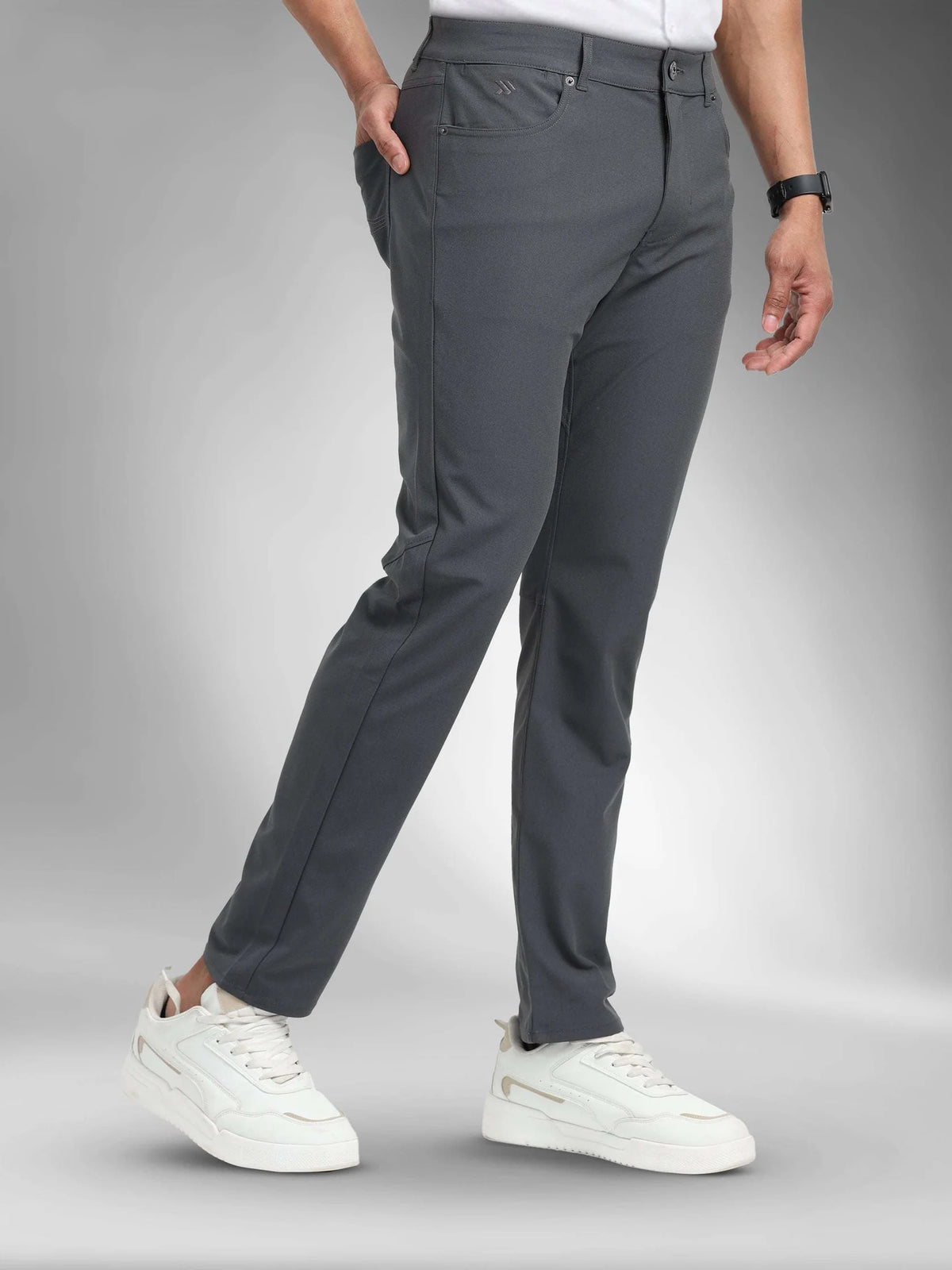 On The Move Office Pant-Stone Grey