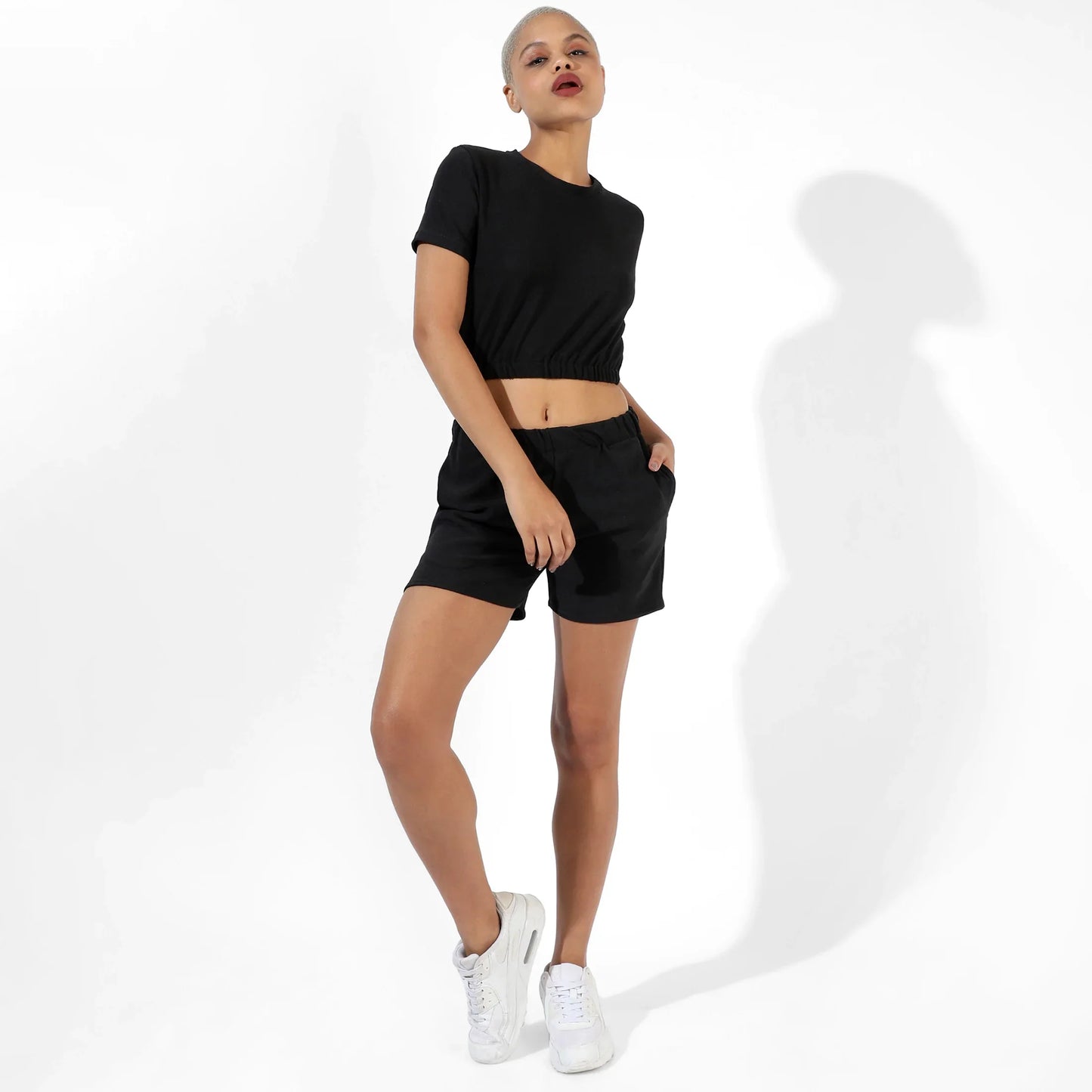 SOLID BLACK CO-ORDS SET