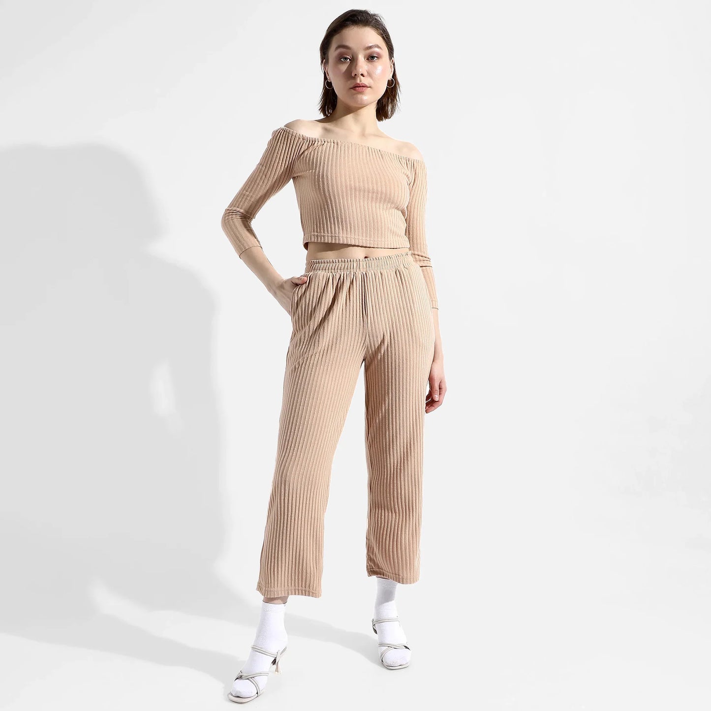 SOLID BEIGE CO-ORDS SET