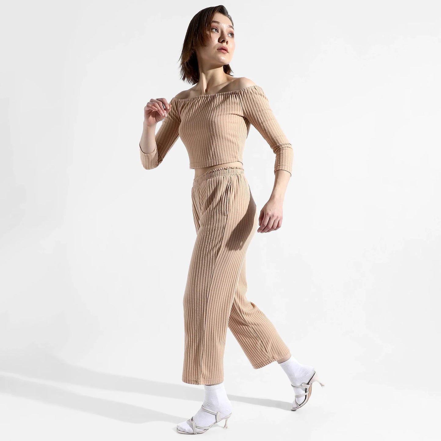SOLID BEIGE CO-ORDS SET