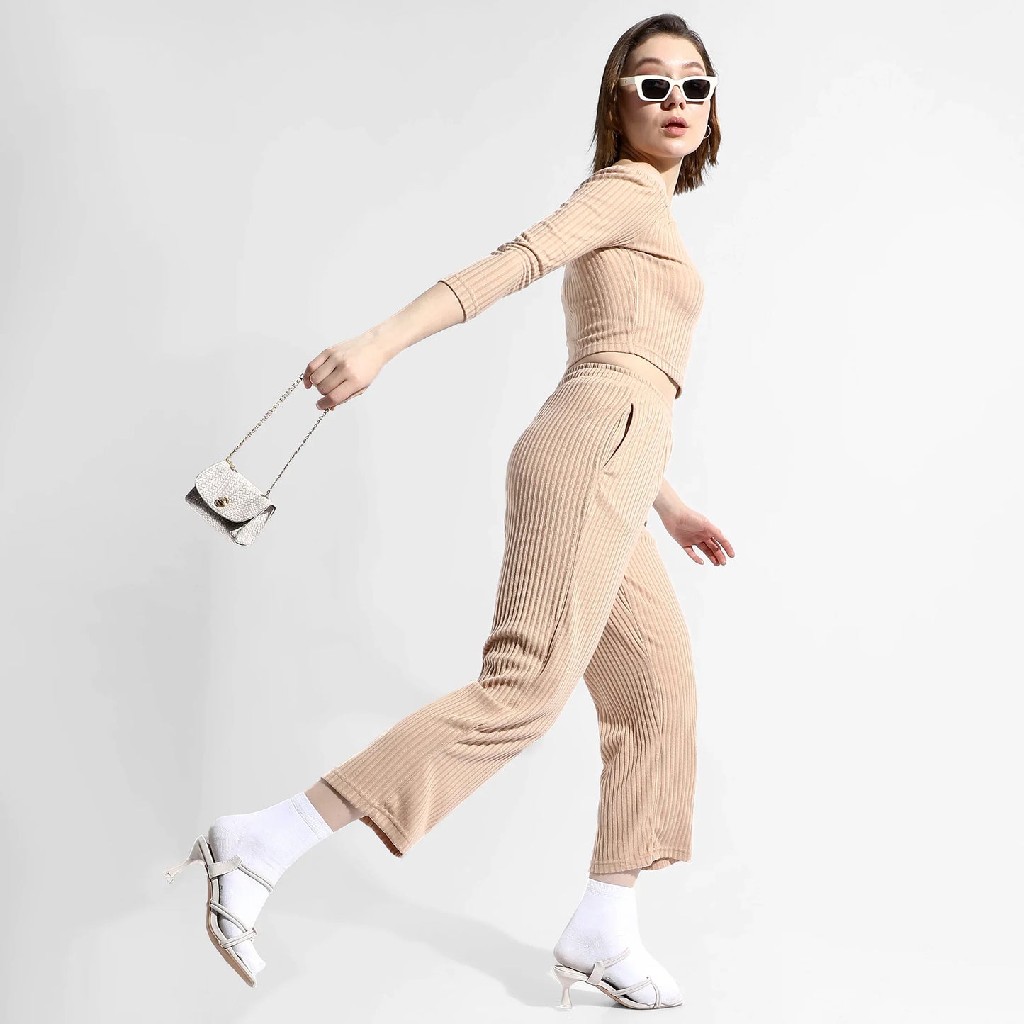 SOLID BEIGE CO-ORDS SET