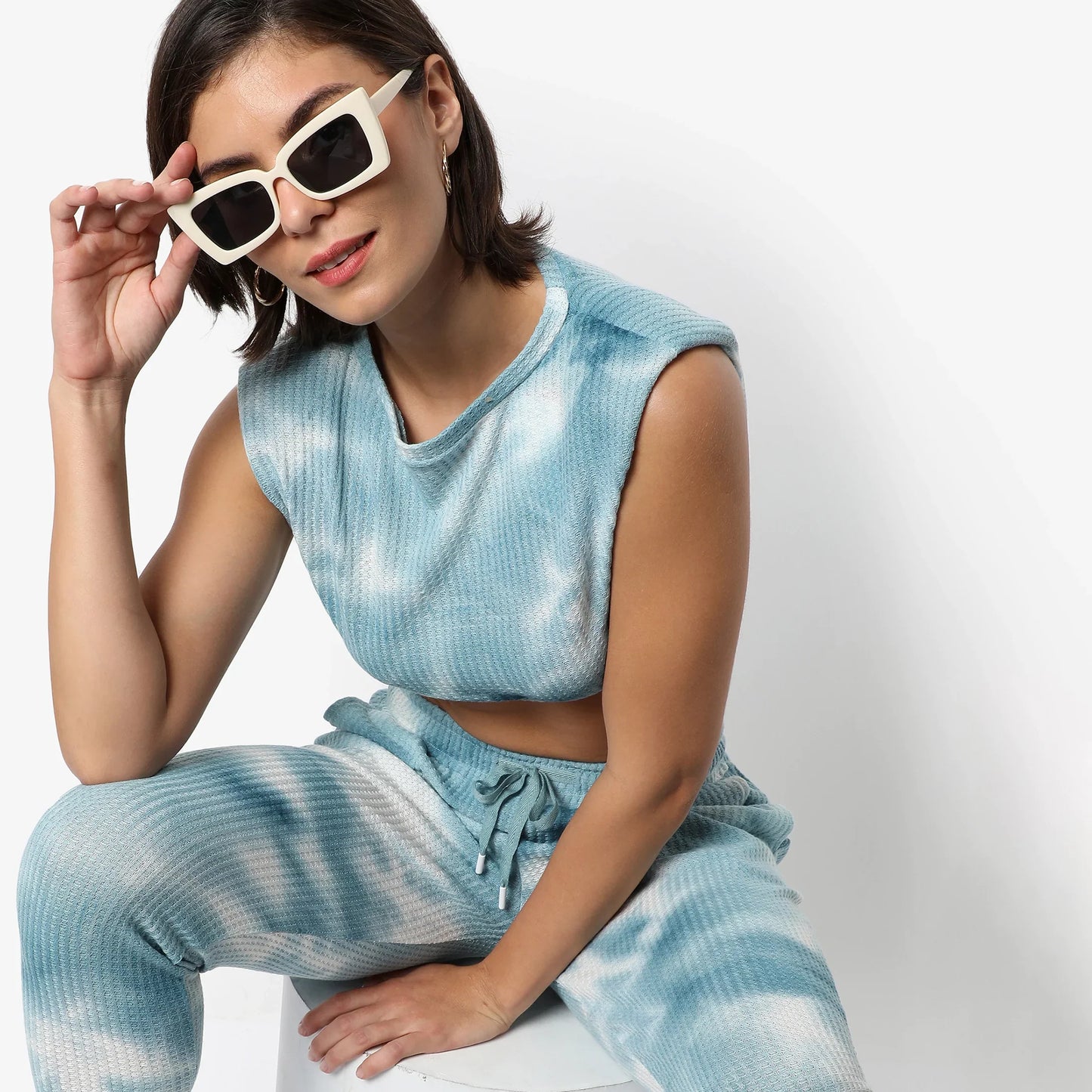 BLUE TIE-DYE CO-ORDS SET