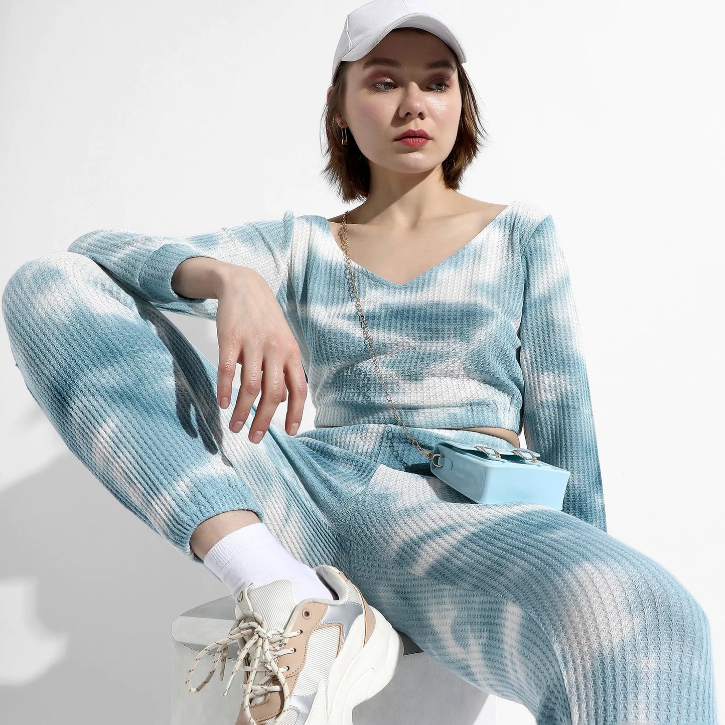 BLUE TIE-DYE CO-ORDS SET