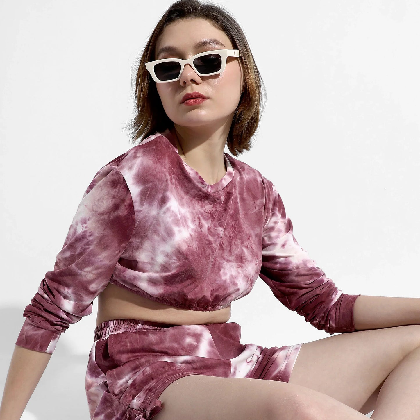 TYE-DYE MAROON CO-ORDS SET